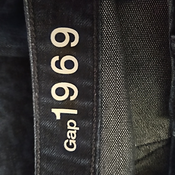 Gap 1969 Always Skinny Mid-Rise Straight Blue Black Cheetah Print Denim Jeans 28 - Picture 9 of 16